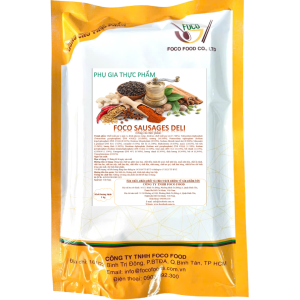 GIA VỊ XÚC XÍCH FOCO DELI - GIA VỊ TỔNG HỢP CHO XÚC XÍCH, THƠM DỊU NHẸ KHÔNG NỒNG GẮT